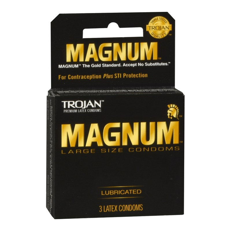 TROJAN Magnum Lubricated Latex Condoms 3 EA