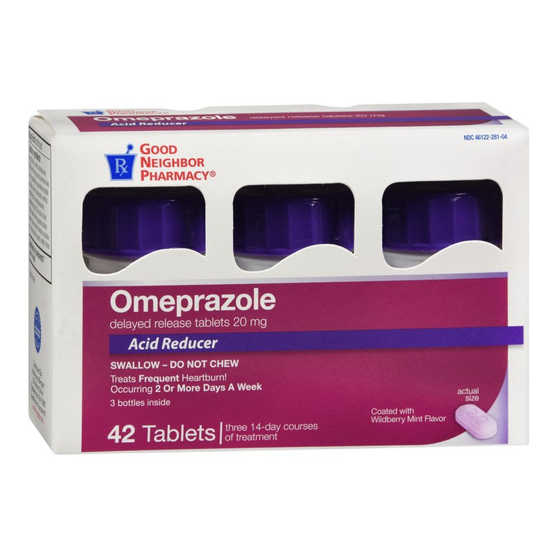 Good Neighbor Pharmacy Omeprazole Acid Reducer 20mg Tablets Bottles 42ct