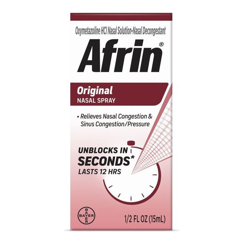 Afrin Original Oxymetazoline HCl Nasal Decongestant Spray 15 ML