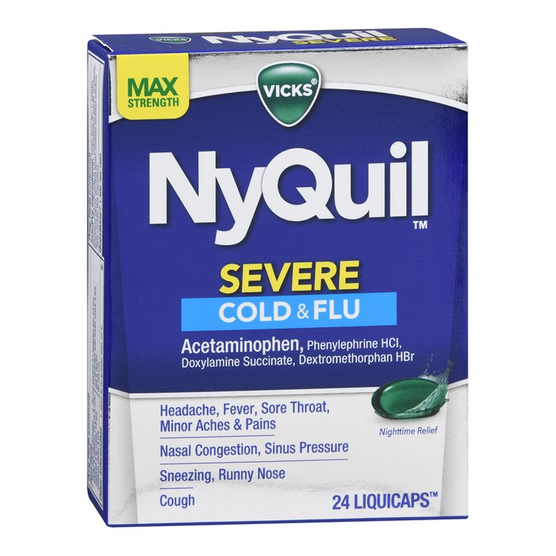 Vicks NyQuil Severe Cold & Flu LiquiCaps 24 EA