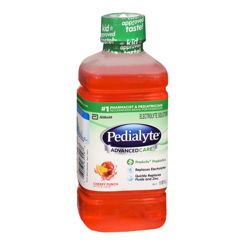 Pedialyte Advanced Care Electrolyte Solution Cherry Punch 33.8 OZ