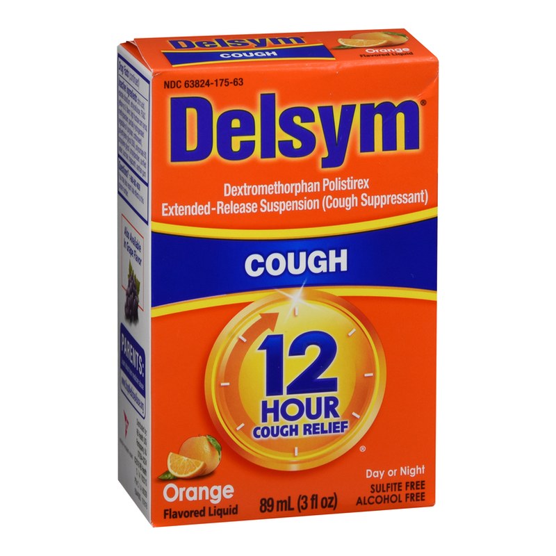 Delsym 12 Hour Cough Relief Liquid Orange 3 OZ