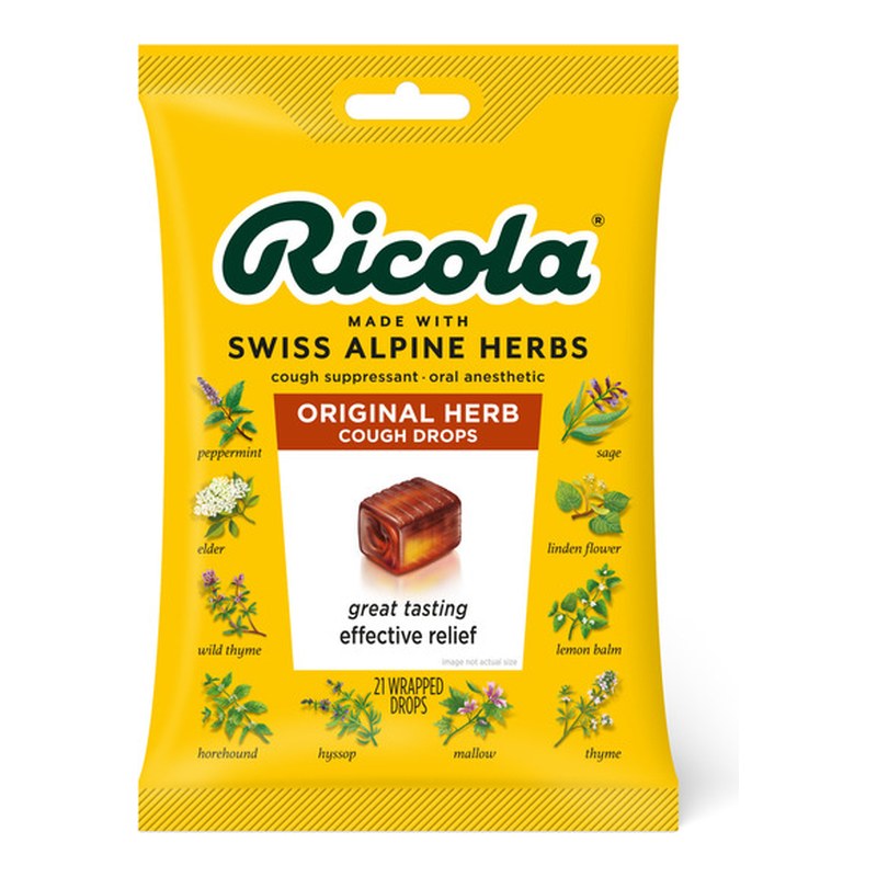 Ricola Cough Drops Original Herb 21 EA