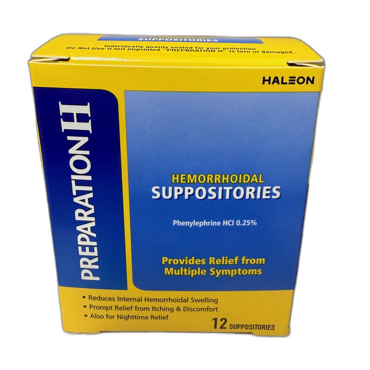 Preparation H Hemorrhoidal Suppositories, 12 Count