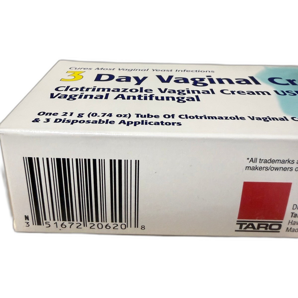 Clotrimazole 3-Day Vaginal Antifungal Cream, 21 g Tube + 3 Applicators