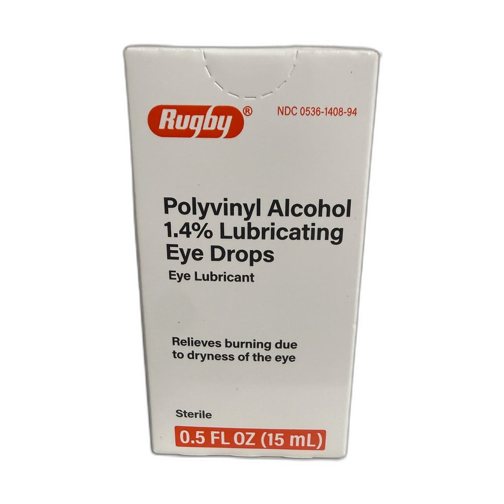 Rugby Polyvinyl Alcohol 1.4% Lubricating Eye Drops, 0.5 fl oz (15 mL)