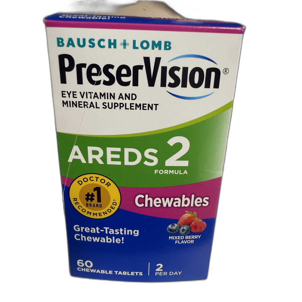 PreserVision AREDS 2 Formula Chewables, Mixed Berry, 60 Chewable Tablets