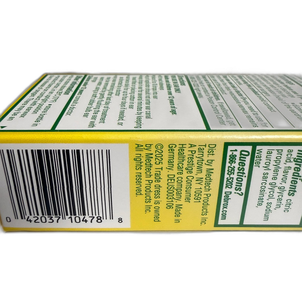 Debrox Earwax Removal Aid Drops, Carbamide Peroxide 6.5%, 0.5 fl oz (15 mL)