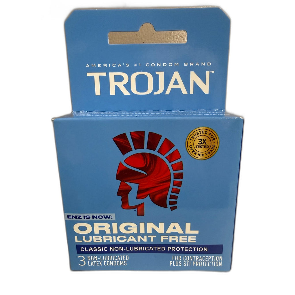 Trojan Original Lubricant Free Condoms, 3 Count (formerly ENZ)