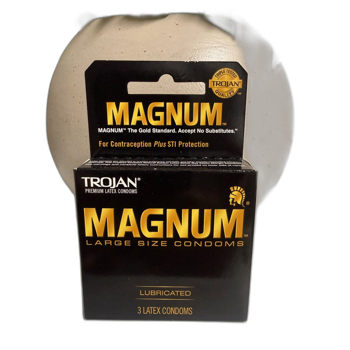 Trojan Magnum Large Size Lubricated Condoms, 3 Count