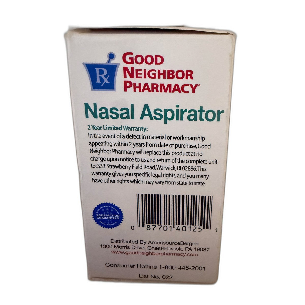 Good Neighbor Pharmacy Nasal Aspirator, Infant Size, 1 oz (30 mL)