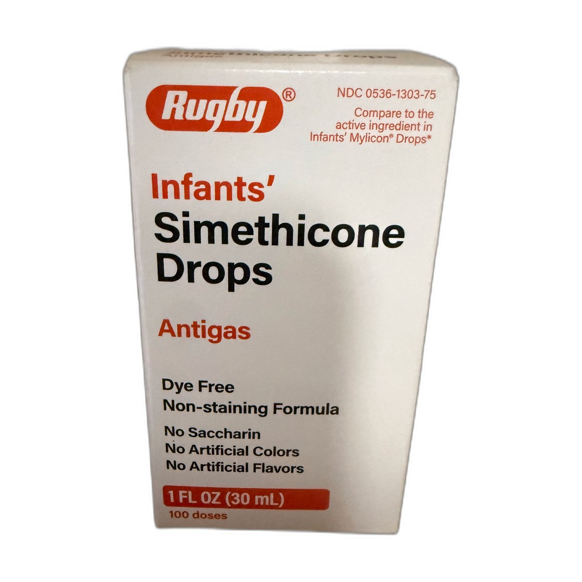Rugby Infants' Simethicone Drops, Antigas, Dye Free, 1 fl oz (30 mL), 100 Doses