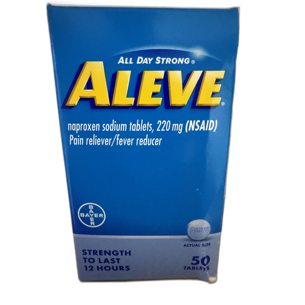 Aleve Naproxen Sodium 220 mg Tablets (NSAID), 50 Tablets