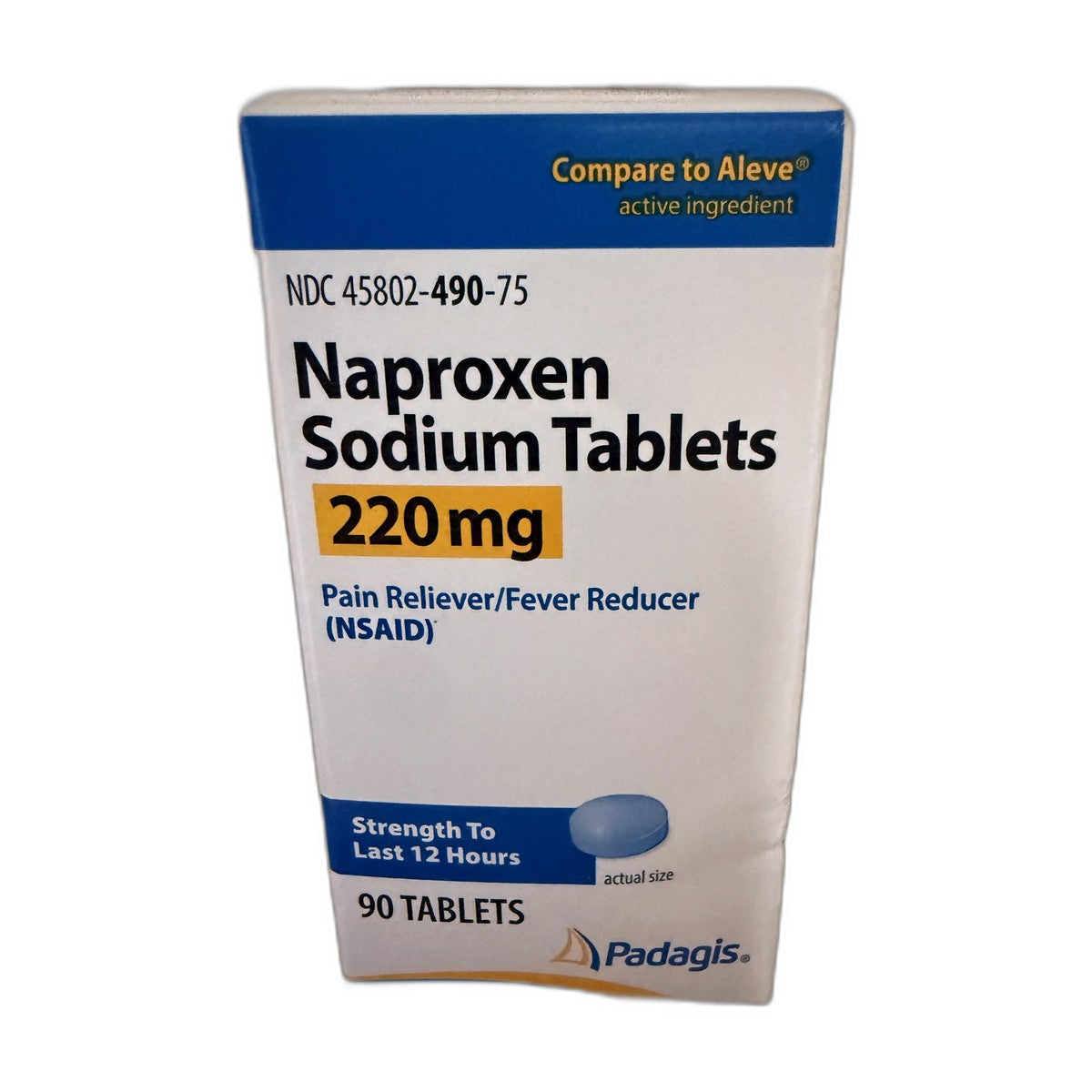 Padagis Naproxen Sodium 220 mg Tablets (NSAID), 90 Tablets