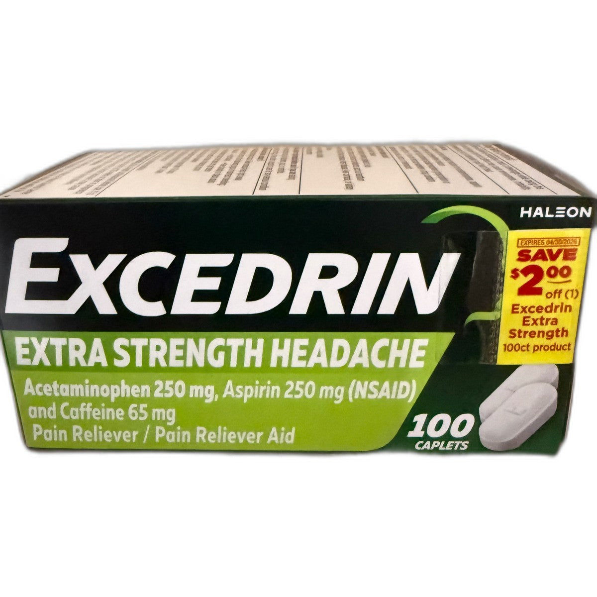 Excedrin Extra Strength Headache Relief, 100 Caplets