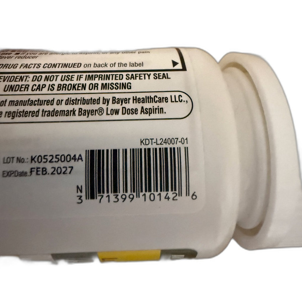 Akron Pharma Low Dose Aspirin 81 mg, Safety Coated, 120 Tablets