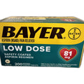Bayer Low Dose Aspirin 81 mg, Safety Coated, 200 Enteric Coated Tablets