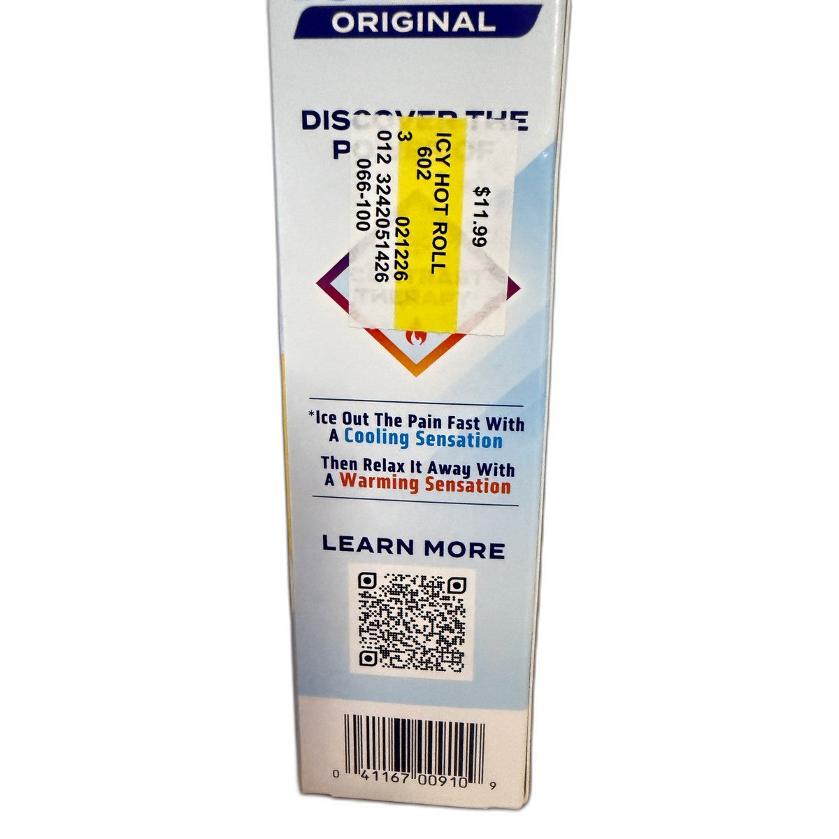 Icy Hot Original No-Mess Roll On Pain Relief, 16% Menthol, 2.5 fl oz (73 mL)