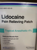 BluePoint Lidocaine Pain Relieving Patch, Topical Anesthetic 4%, 30 Patches