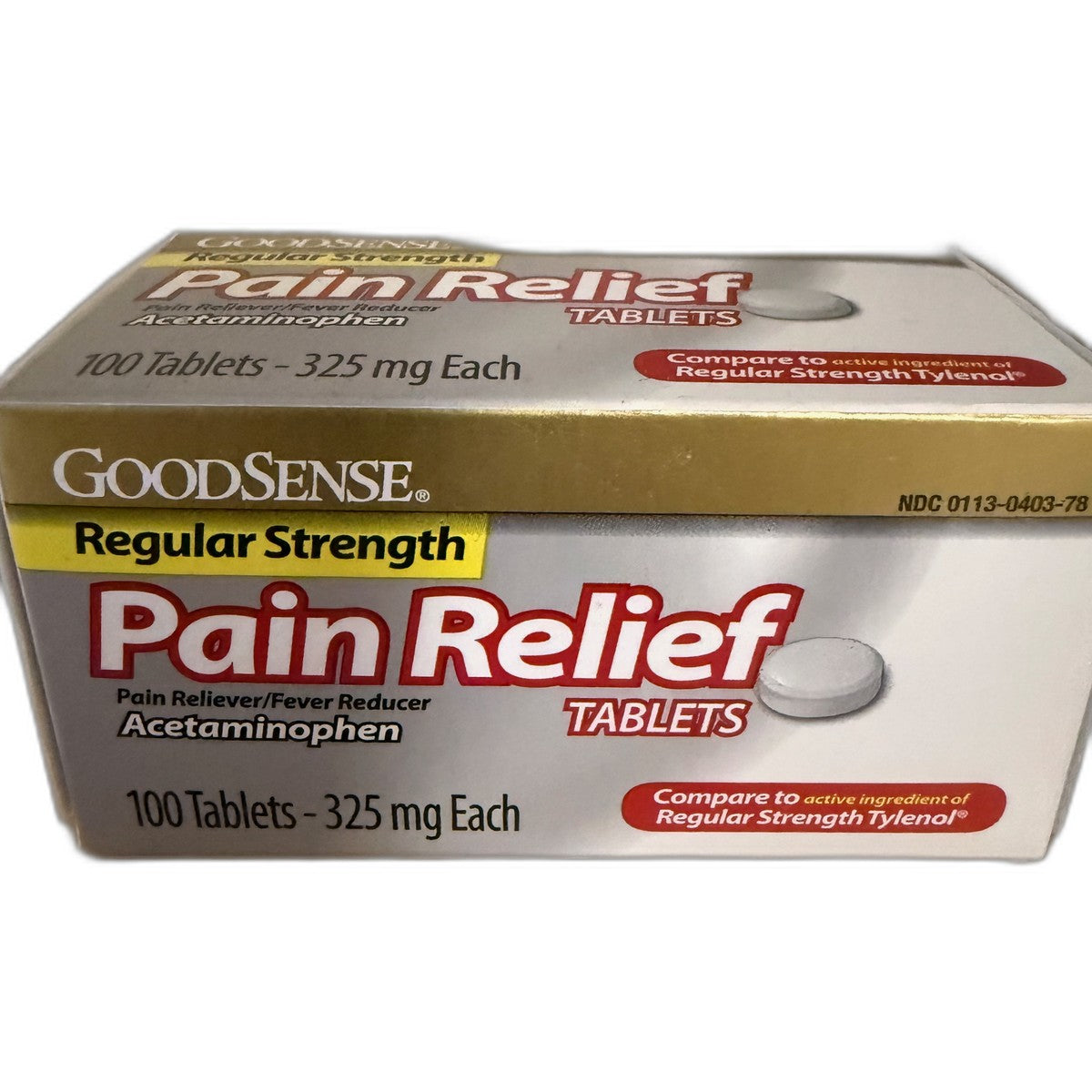 GoodSense Regular Strength Pain Relief, Acetaminophen 325 mg, 100 Tablets