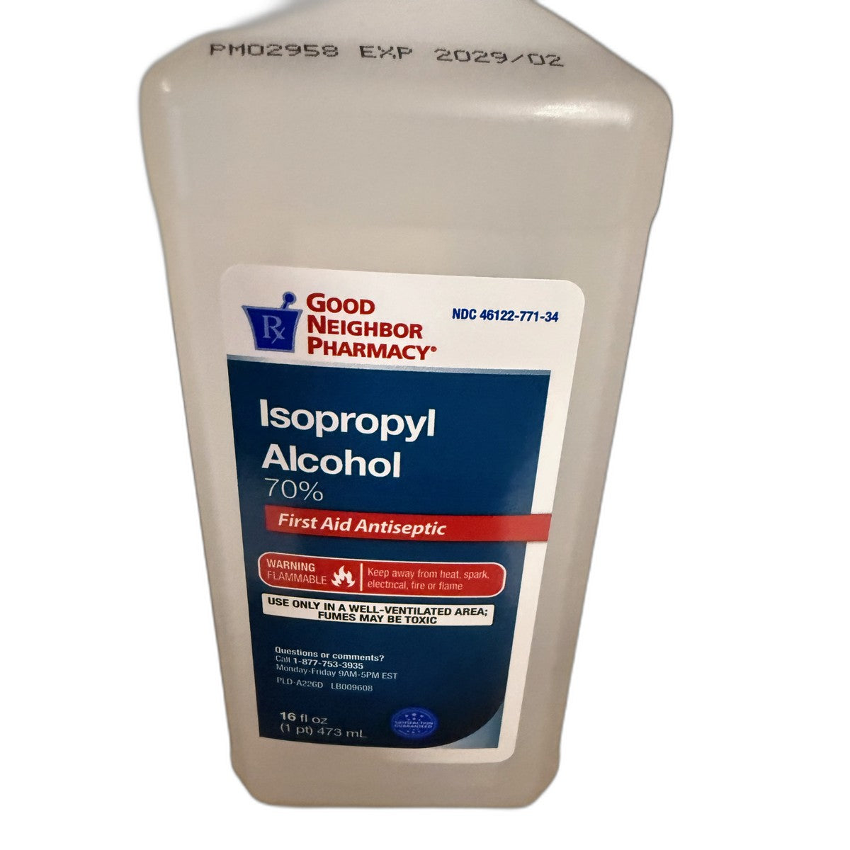 Good Neighbor Pharmacy Isopropyl Alcohol 70%, First Aid Antiseptic, 16 fl oz (473 mL)