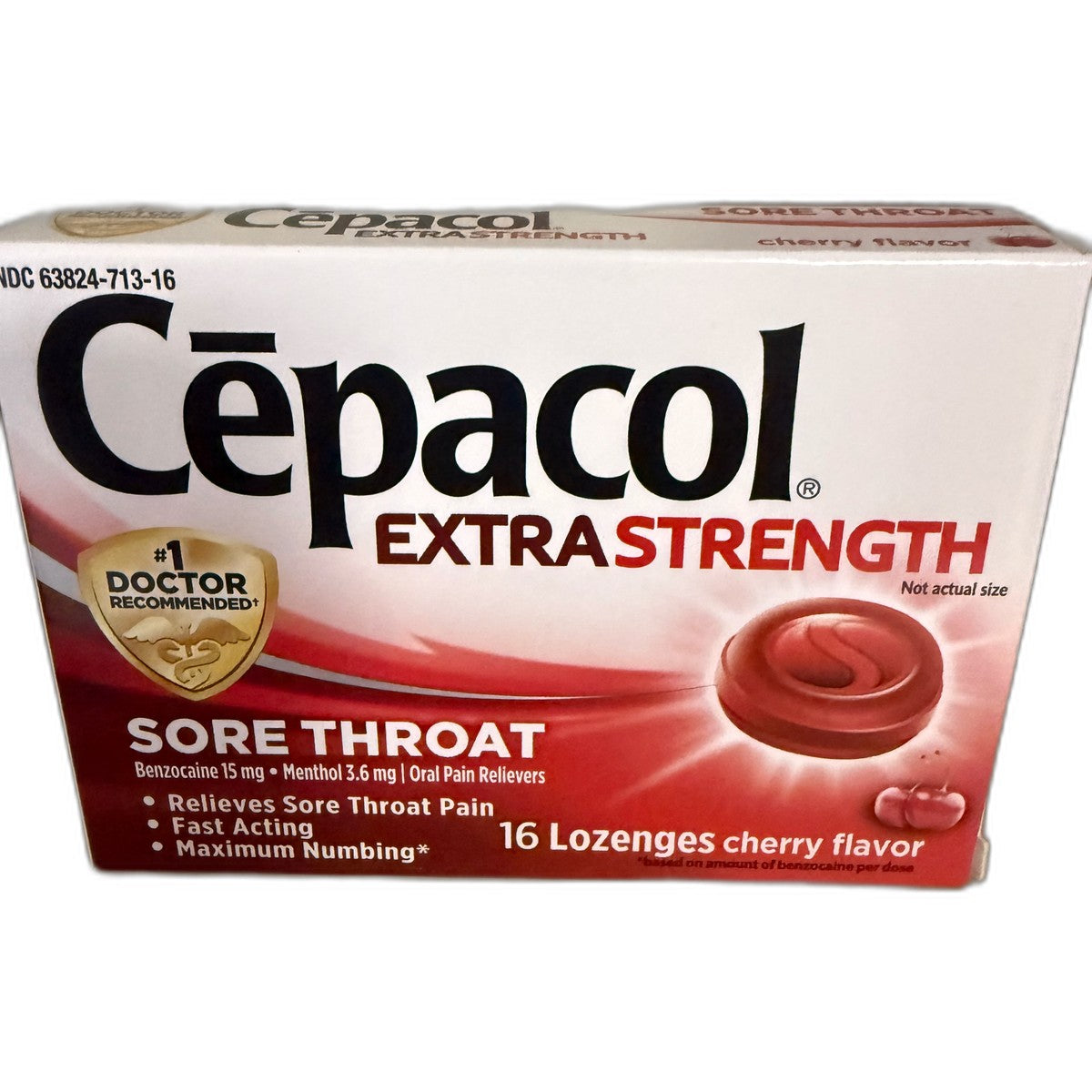 Cepacol Extra Strength Sore Throat Lozenges, Cherry, 16 Lozenges