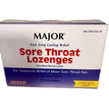 Major Sore Throat Lozenges, Menthol/Benzocaine, Cherry, 18 Lozenges
