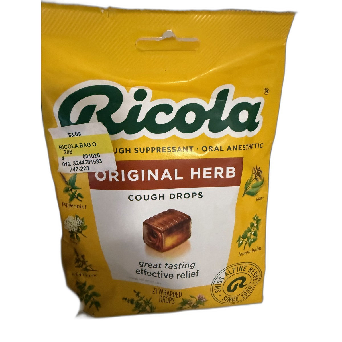 Ricola Original Herb Cough Drops, 21 Drops